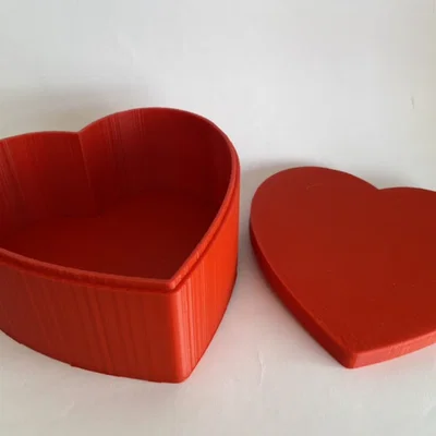 Hộp đựng quà hình trái tim (Heart box) in 3D đơn giản, tinh tế