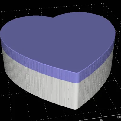 Hộp đựng quà hình trái tim (Heart box) in 3D đơn giản, tinh tế