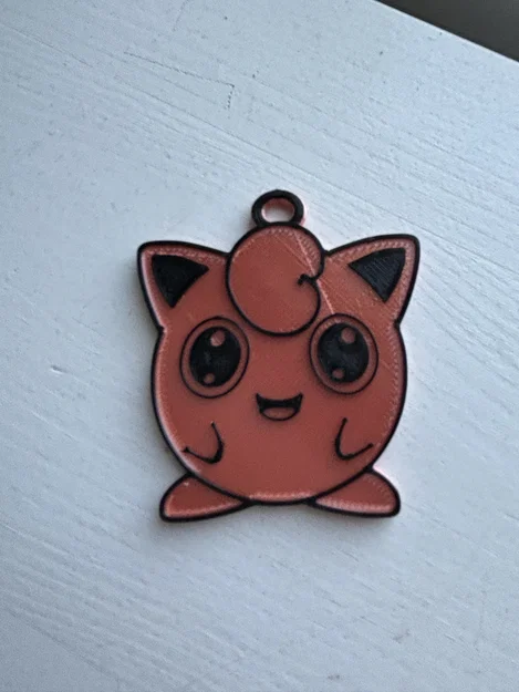 Móc khóa Jigglypuff Pokémon - Mẫu in 3D dễ thương cho mọi fan - Image 1