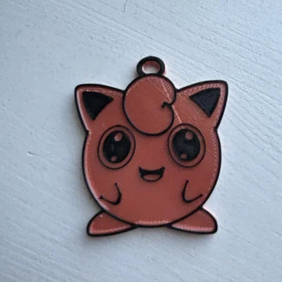 Móc khóa Jigglypuff Pokémon - Mẫu in 3D dễ thương cho mọi fan