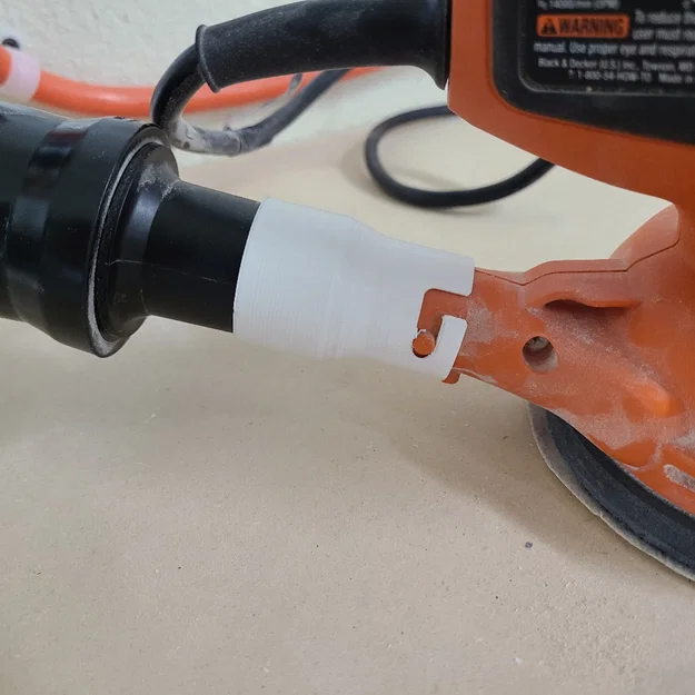Adapter máy chà nhám Black and Decker random orbit sang ống Ridgid 1-1/4" - Image 2