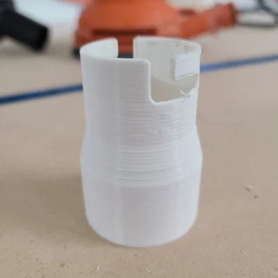 Adapter máy chà nhám Black and Decker random orbit sang ống Ridgid 1-1/4"