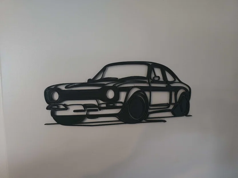 Classic Ford RS Wireframe Wall Art – Tranh Treo Tường Wireframe In 3D - Image 1