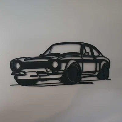 Classic Ford RS Wireframe Wall Art – Tranh Treo Tường Wireframe In 3D
