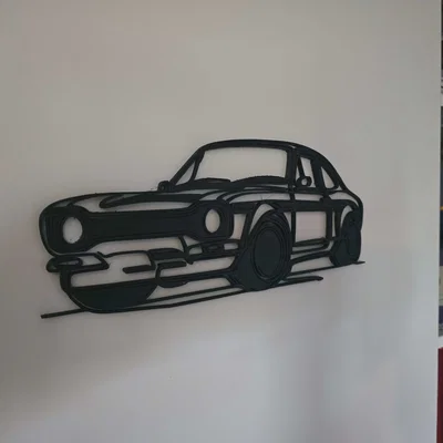 Classic Ford RS Wireframe Wall Art – Tranh Treo Tường Wireframe In 3D