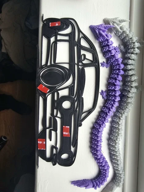 Classic Ford RS Wireframe Wall Art – Tranh Treo Tường Wireframe In 3D - Image 3