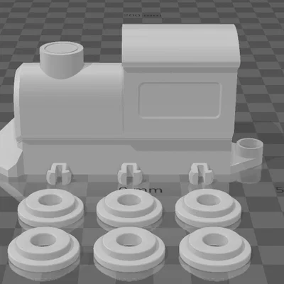 Mô hình đầu tàu hỏa lắp ráp 3D xinh xắn cho bé