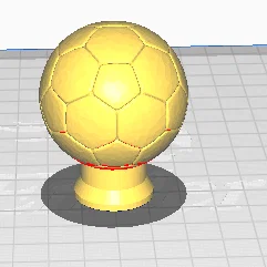 Mô hình 3D cúp bóng đá Quả Bóng Vàng (Balón de Oro) trang trí