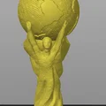 Móc khóa Cúp Vàng World Cup - Mô hình in 3D bóng đá độc đáo - Thumbnail 3