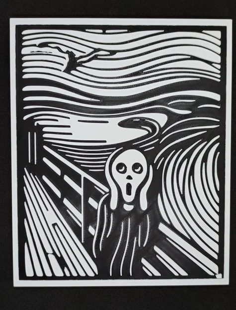 The Scream (Tiếng Thét) - Mẫu 3D Wall Art - Image 1