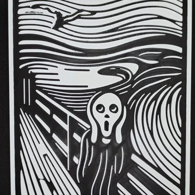 The Scream (Tiếng Thét) - Mẫu 3D Wall Art