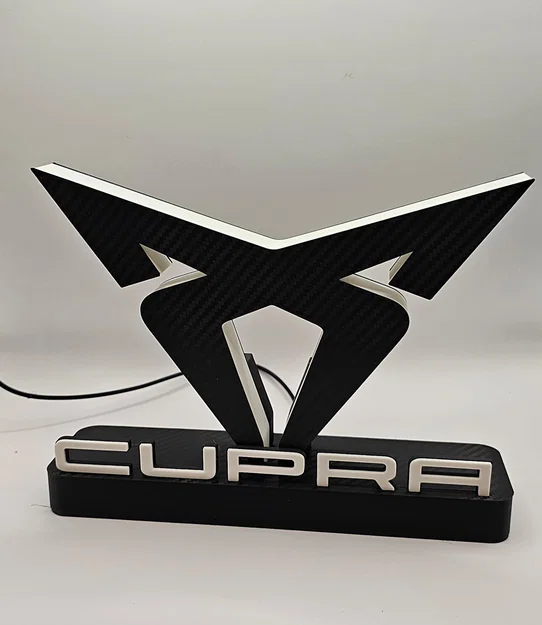 Mô hình đèn trang trí logo Cupra in 3D độc đáo - Image 1