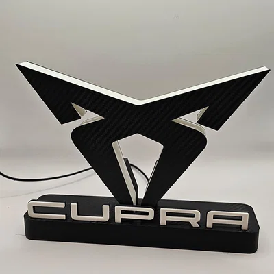 Mô hình đèn trang trí logo Cupra in 3D độc đáo