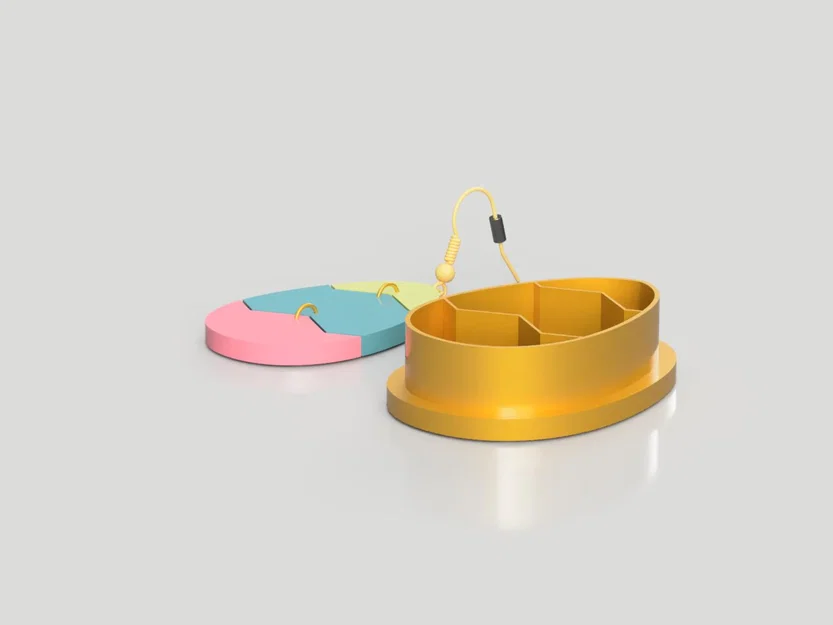 Dao Cắt Bông Tai Đất Sét Polymer Trứng Phục Sinh 3 Màu (Tri Color Easter Egg) - Image 4