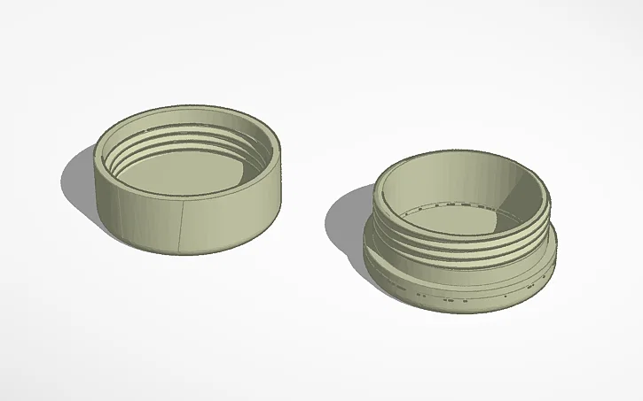 Mẫu in 3D hũ nhỏ 1 inch kèm nắp đậy đa năng tiện dụng - Image 1