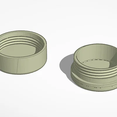 Mẫu in 3D hũ nhỏ 1 inch kèm nắp đậy đa năng tiện dụng