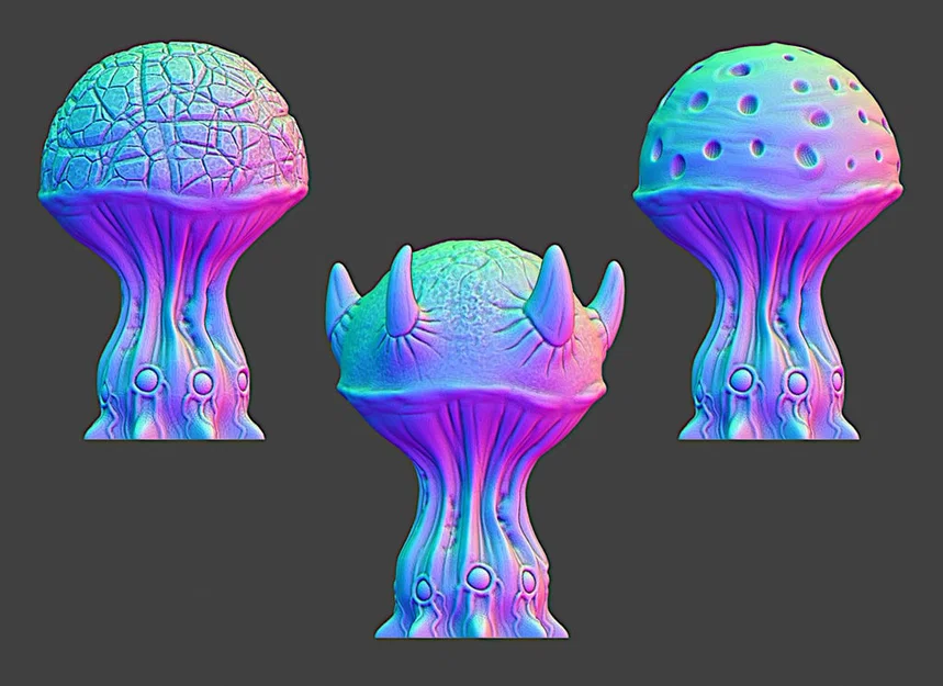 Cây tabletop: “Mushroom Set A1” (Alien Vegetation 51) - Image 2