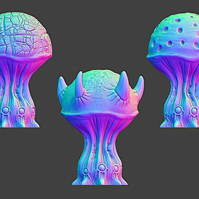 Cây tabletop: “Mushroom Set A1” (Alien Vegetation 51)