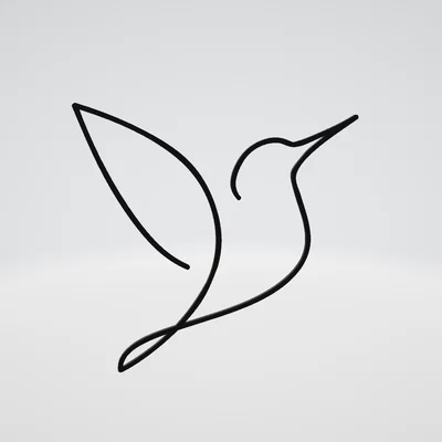 Tranh treo tường nghệ thuật hình chú chim nhỏ tối giản (Cute Bird)