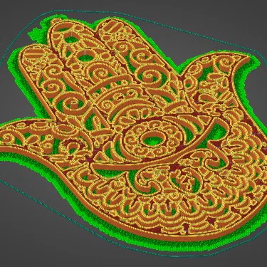 Mô hình treo tường Bàn tay Fatima (Hand of Fatima) - Thiết kế 3D in ấn
