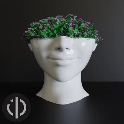 Chậu cây 3D Smile 01: Thiết kế trang trí hình mặt người độc đáo