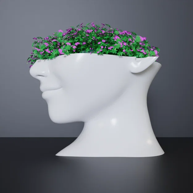 Chậu cây 3D Smile 01: Thiết kế trang trí hình mặt người độc đáo - Image 2