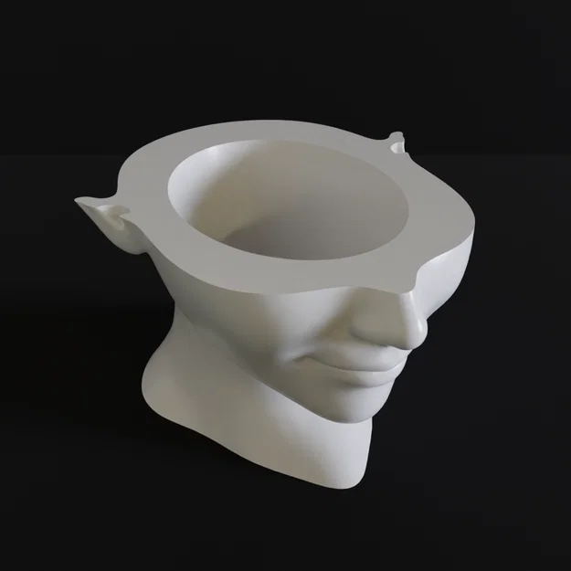 Chậu cây 3D Smile 01: Thiết kế trang trí hình mặt người độc đáo - Image 4