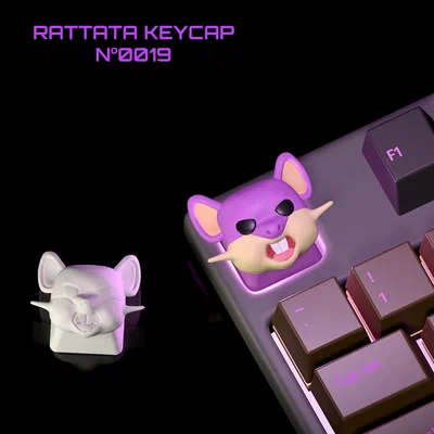 Keycap Rattata Nº0019 - Phụ Kiện Bàn Phím Cơ Pokémon Cực Độc