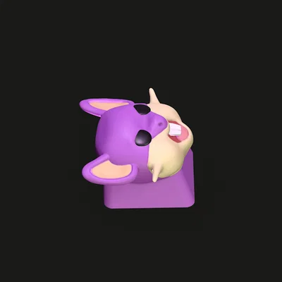 Keycap Rattata Nº0019 - Phụ Kiện Bàn Phím Cơ Pokémon Cực Độc