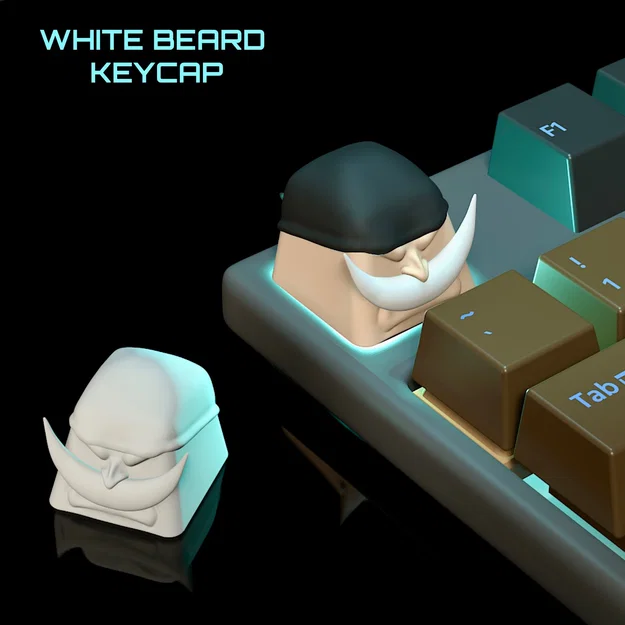 Keycap Whitebeard Râu Trắng One Piece In 3D Độc Đáo - Image 1
