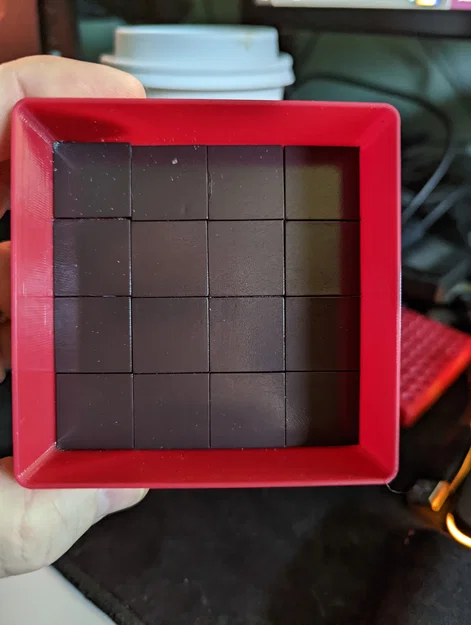 Khay giữ đầu vít 4mm nam châm Gridfinity (Gridfinity 4mm magnetic bit holder) - Image 2