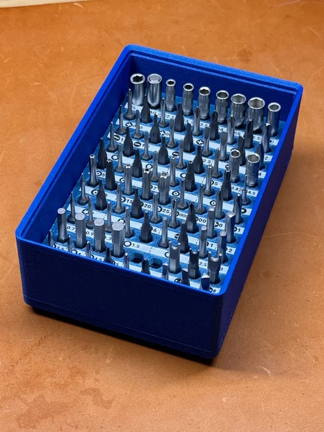 Gridfinity Labeled 4mm Bit Holder (90 mũi) - Image 2