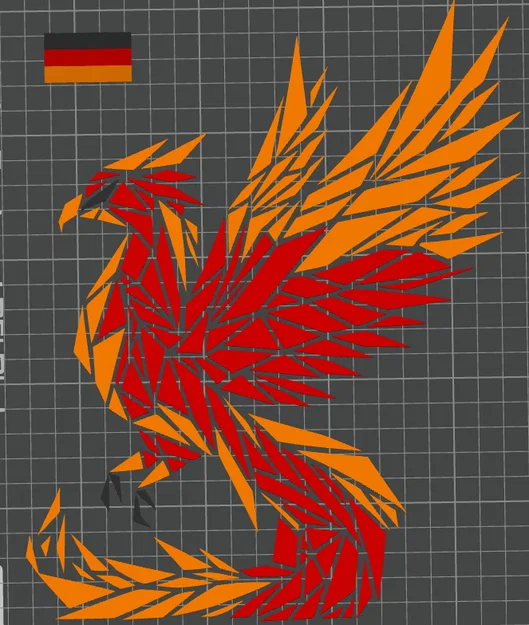 Phoenix (Phượng Hoàng) – Wall Art 2D - Image 1