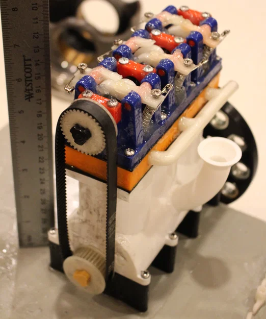 Động cơ khí nén Inline 3 hoạt động (Functional Pneumatic Inline 3 Engine) - Image 3