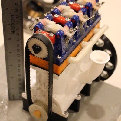 Động cơ khí nén Inline 3 hoạt động (Functional Pneumatic Inline 3 Engine)