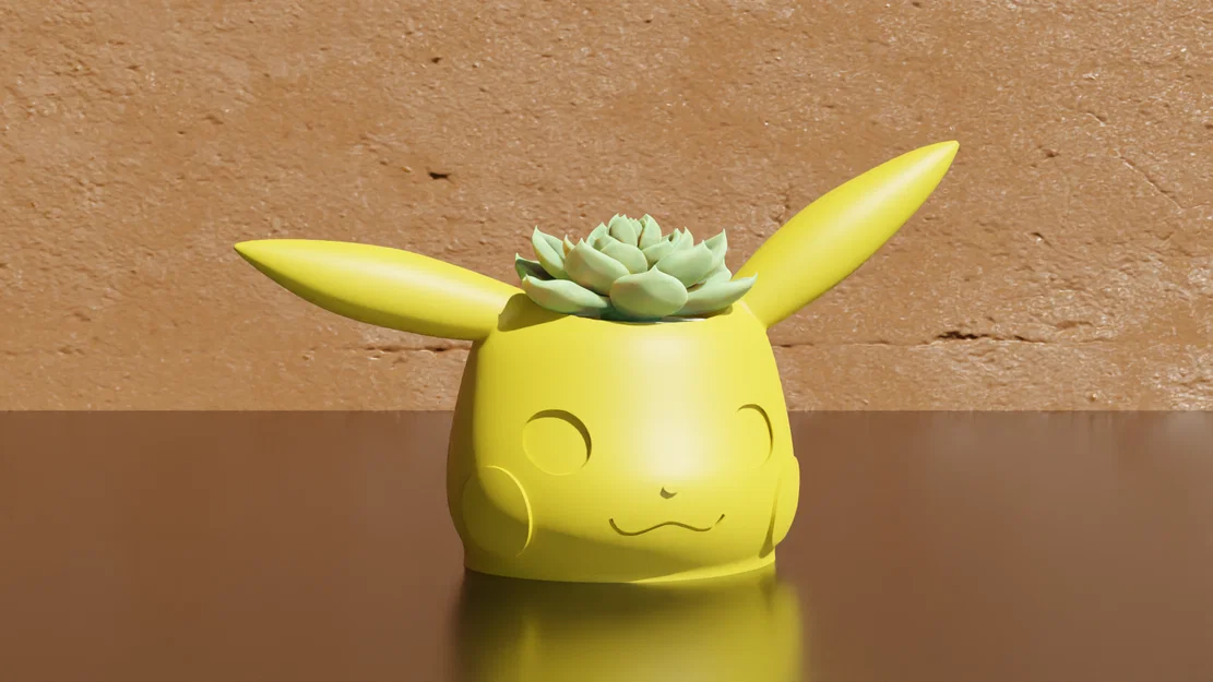 Mô hình chậu cây Pikachu in 3D siêu dễ thương cho fan Pokemon - Image 1
