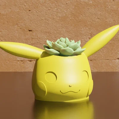 Mô hình chậu cây Pikachu in 3D siêu dễ thương cho fan Pokemon