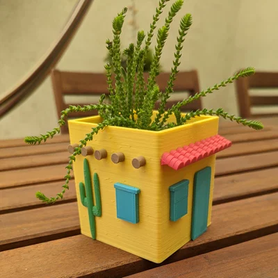 Chậu trồng dạng casita tùy biến cho xương rồng/sen đá