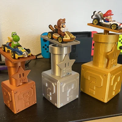Tấm adapter cúp Mario Kart cho xe đồ chơi die-cast Hot Wheels