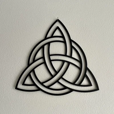 Mô hình trang trí tường Triquetra (Viking Trinity Knot) 3D in