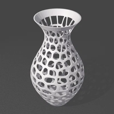 Lọ hoa họa tiết Voronoi - Mẫu in 3D trang trí nghệ thuật độc đáo