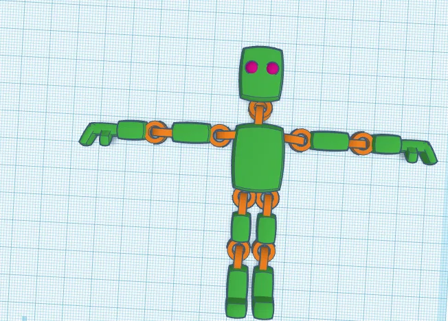 Mô hình Robot Linh Hoạt Flexi Articulated Robot Man (In 3D) - Image 3