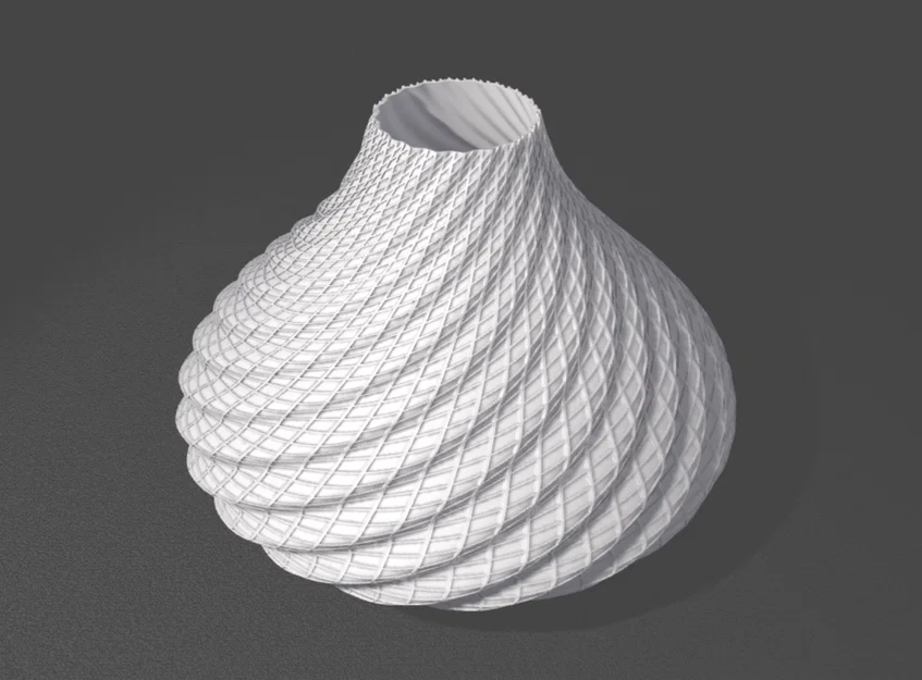 Lọ hoa in 3D Smooth Wave Vase họa tiết kẻ sọc tinh tế - Image 1