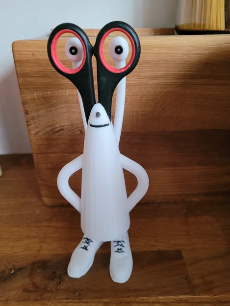 Giá đỡ kéo 3D hình nhân vật vui nhộn (Scherenhalter) cho bàn làm việc - Image 1