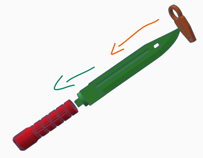Bản sao dao Bayonet CSGO (Replica of the CSGO Bayonet knife) - Image 3