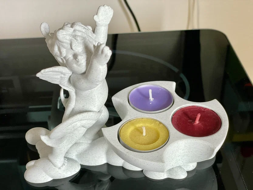 Khay nến thiên thần (Angel candle holder) trang trí bàn làm việc - Image 1