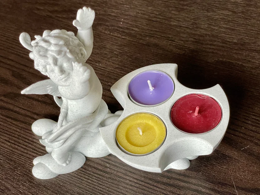 Khay nến thiên thần (Angel candle holder) trang trí bàn làm việc - Image 7