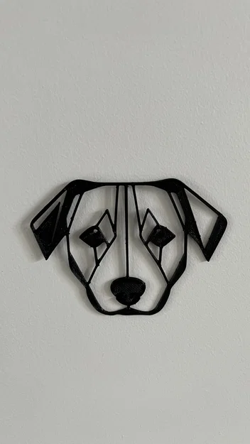 Mô hình trang trí tường hình chú chó (Dog Wall Art) in 3D đẹp mắt - Image 1