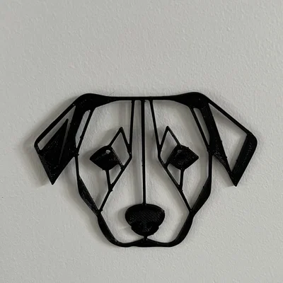 Mô hình trang trí tường hình chú chó (Dog Wall Art) in 3D đẹp mắt