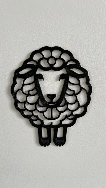 Mẫu Trang Trí Tường Hình Chú Cừu (Sheep Wall Art #1) Độc Đáo - Image 1